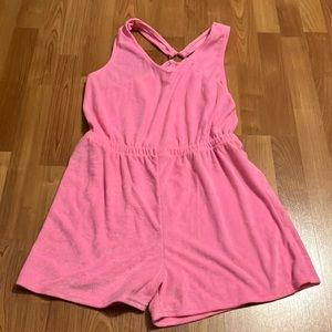 Pink short jump suit